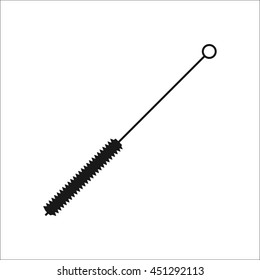 Hookah brush sign simple icon on background