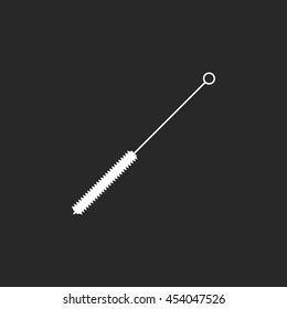 Hookah brush sign simple icon on background