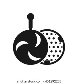 Hookah caloud sign simple icon on background