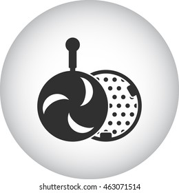 Hookah caloud sign simple icon on background