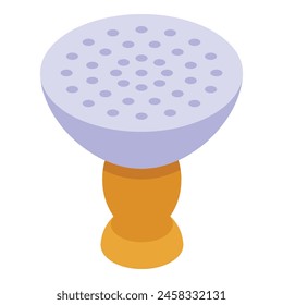 Icono de tazón de cerámica de cachimba Vector isométrico. Fiesta de objeto. Adicción al aroma