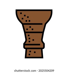 hookah clay bowl color icon vector. hookah clay bowl sign. isolated symbol illustration