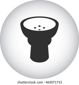 Hookah clay bowl sign simple icon on background
