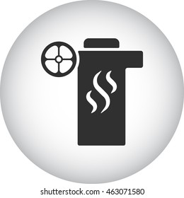 Hookah coal electric pump sign simple icon on background