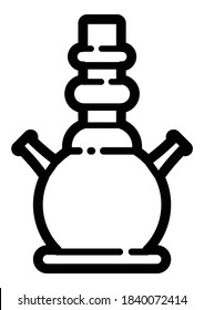 Icono Plano De Hookah Aislado En Fondo Blanco