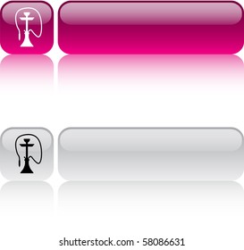 Hookah glossy square web buttons.