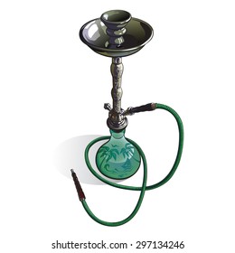 Hookah with green bulb
