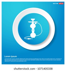 Hookah icon Abstract Blue Web Sticker Button