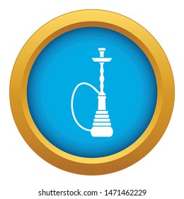 Hookah icon blue vector isolated on white background for any design