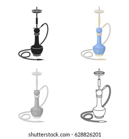 Hookah icon in cartoon style isolated on white background. Turkey symbol stock vector illustration.