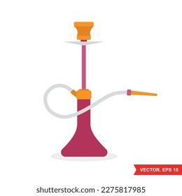 Icono de Hookah en color. Símbolo de icono de vector aislado en fondo blanco.