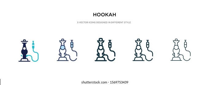 hookah icon in different style vector illustration. two colored and black hookah vector icons designed in filled, outline, line and stroke style can be used for web, mobile, ui