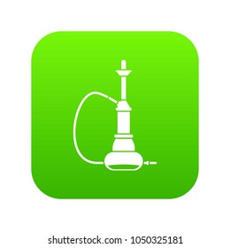Hookah icon digital green for any design isolated on white vector illustration