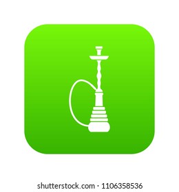 Hookah icon digital green for any design isolated on white vector illustration