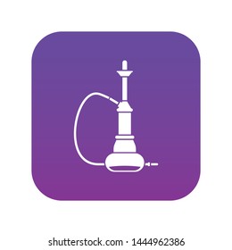Hookah icon digital purple for any design isolated on white vector illustration