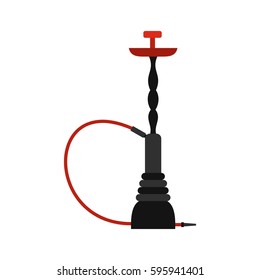 Hookah icon in flat style isolated on white background vector illustration