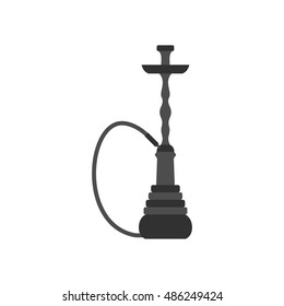 Hookah icon in flat style on a white background vector illustration