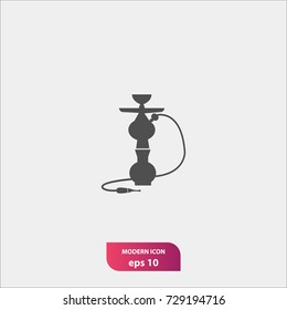 hookah icon, flat symbol, simple vector and modern illustration sign