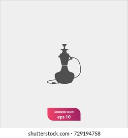 hookah icon, flat symbol, simple vector and modern illustration sign
