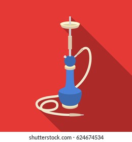 Hookah icon in flate style isolated on white background. Turkey symbol stock vector illustration.