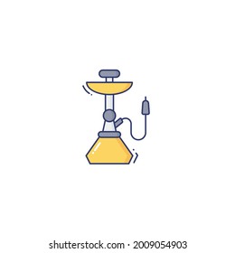 hookah Icon Isolated On White Background