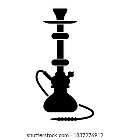 Hookah icon, logo isolated on white background