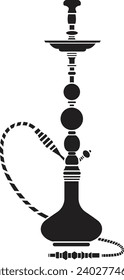 Hookah Icon on Black and White Vector Backgrounds Shisha Icon on Transparent Background