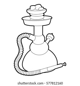 Hookah icon. Outline illustration of hookah vector icon for web