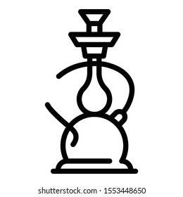 Hookah icon. Outline hookah vector icon for web design isolated on white background