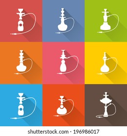 Hookah icon set 1