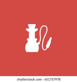 hookah icon. sign design. red background