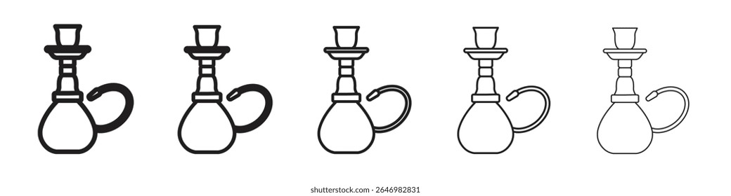 Ícone de gancho fino plano estilo estilo vetor sinal