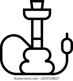 hookah icon. Thin linear style design isolated on white background