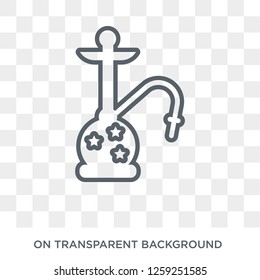 Hookah icon. Trendy flat vector Hookah icon on transparent background from india collection. High quality filled Hookah symbol use for web and mobile