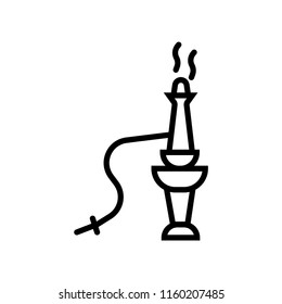 Hookah icon vector isolated on white background, Hookah transparent sign