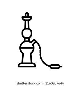 Hookah icon vector isolated on white background, Hookah transparent sign