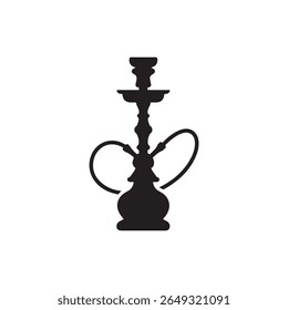 hookah icon with white background vector stock illustration