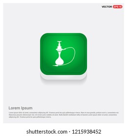 Hookah iconGreen Web Button - Free vector icon