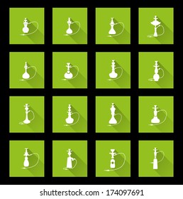 Hookah icons ( long Shadow )