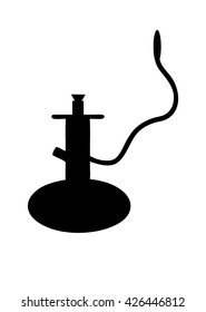 Hookah illustration or logo on a white background. Vector art.