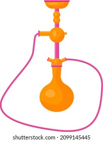 Hookah, ilustración, vector sobre un fondo blanco.