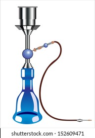 hookah isolated over a white background