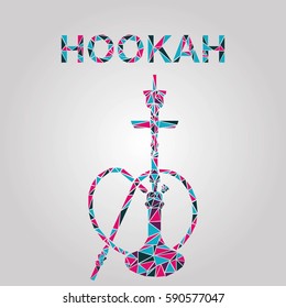 Hookah labels, badges and design elements collection. Vintage shisha logo. Lounge cafe emblem. Arabian bar or house, shop.