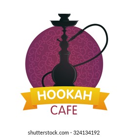 Hookah labels/logo, badge and design element. Emblem/logo vector illustration