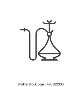 Hookah line icon, outline vector sign, linear pictogram isolated on white. logo illustration