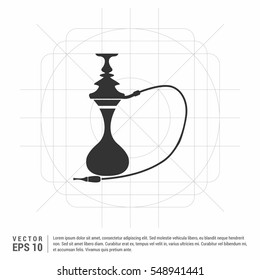 Hookah line icon, outline vector sign