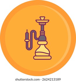 hookah Line vector Icon Design