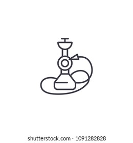 Hookah linear icon concept. Hookah line vector sign, symbol, illustration.