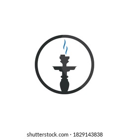 Hookah logo design. Hookah club. Bar. Hookah lounge cafe, Arabian bar or house, shop. vector illustration.