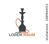 Hookah logo design. Vintage sheesha logo. Lounge cafe emblem. Arabian bar or house, shop vector design template.